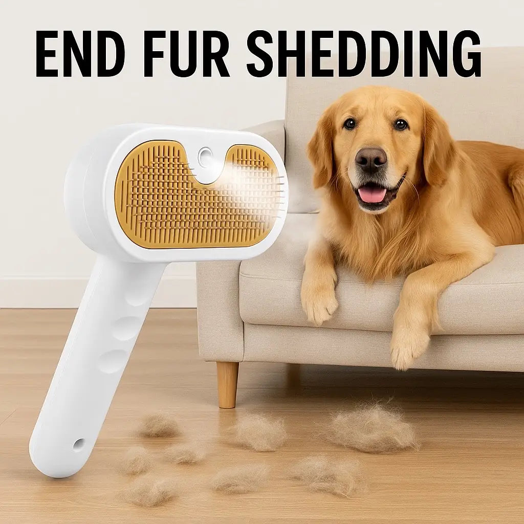 3-in-1 Universal Pet Steam Brush – Groom, Clean & Deodorize Instantly