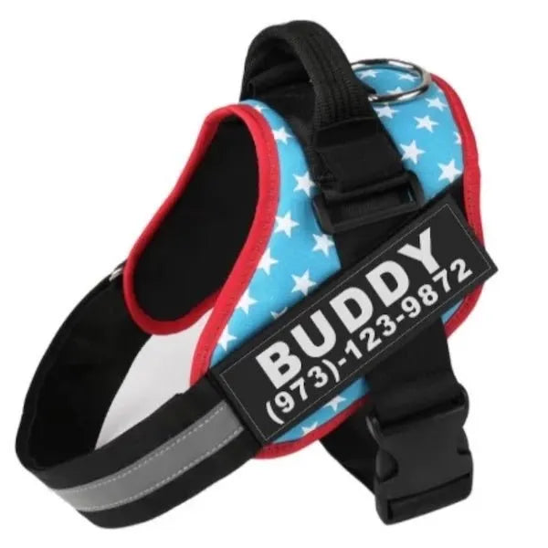 Noble Nose™ Personalized No-Pull Dog Harness – Safe, Comfy & Reflective with Custom Name Patch