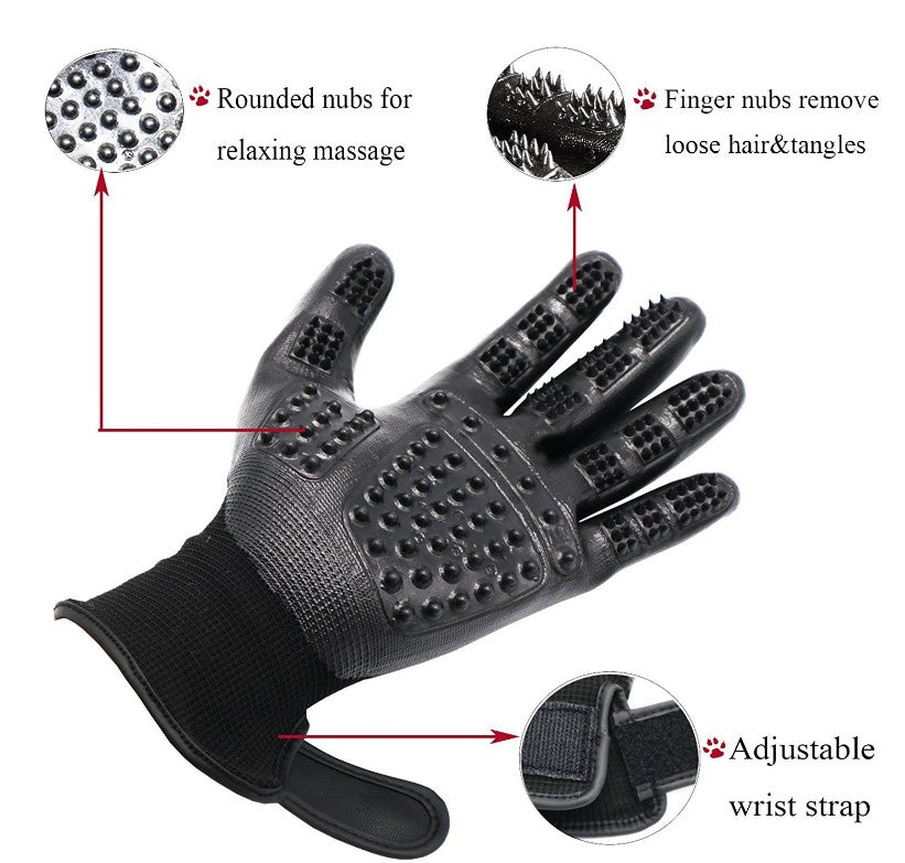 🐾 Pet Grooming Gloves – Gentle Shedding & Relaxing Massage for Your Furry Friend 🐾