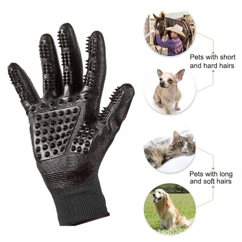 🐾 Pet Grooming Gloves – Gentle Shedding & Relaxing Massage for Your Furry Friend 🐾