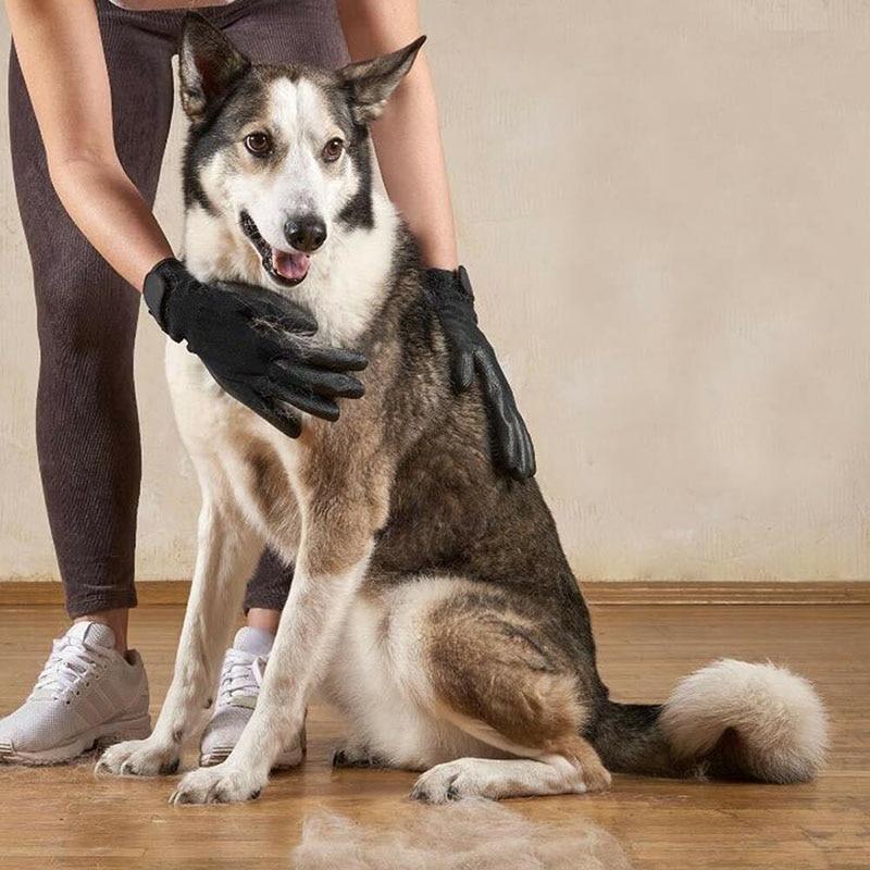 🐾 Pet Grooming Gloves – Gentle Shedding & Relaxing Massage for Your Furry Friend 🐾