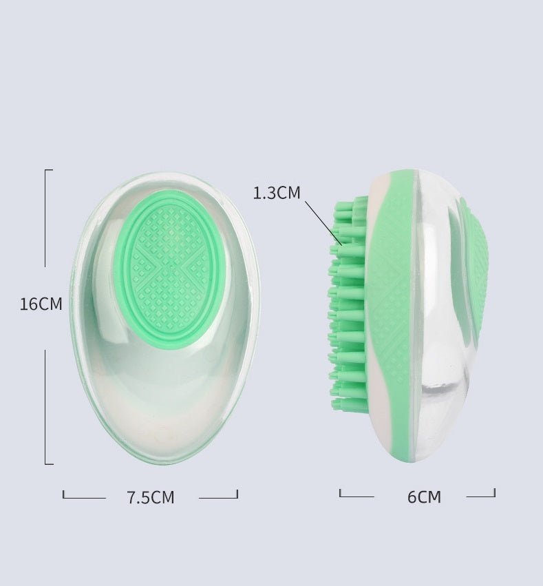 Dog Cat Bath Brush 2 - in - 1 Pet SPA Massage Comb Soft Silicone Pets Shower Hair Grooming Cmob Dog Cleaning Tool Pet Products - Noble Nose