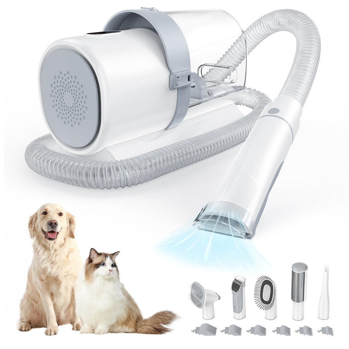 Low Noise Pet Hair Trimme🐾 Sweetcrispy 5 - in - 1 Professional Pet Grooming & Cleaning Kit – Low Noise, High Power, Home Grooming Solution - Noble Nose