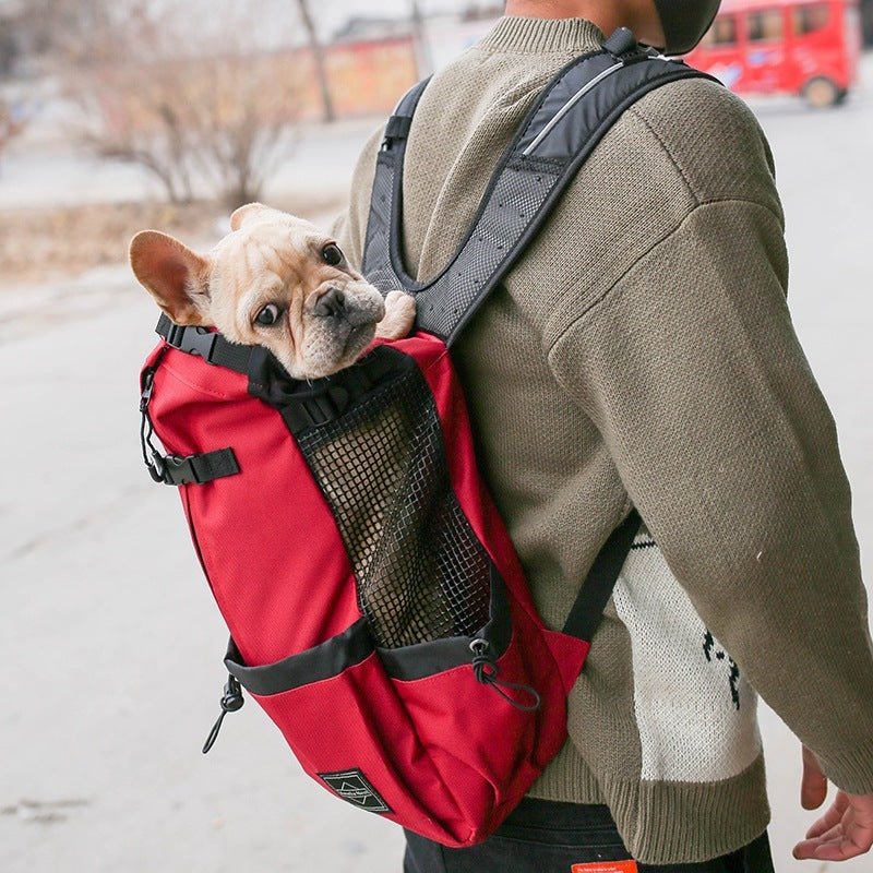 Pet Dog Carrier Bag Carrier For Dogs Backpack Out Double Shoulder Portable Travel Backpack Outdoor Dog Carrier Bag Travel - Noble Nose