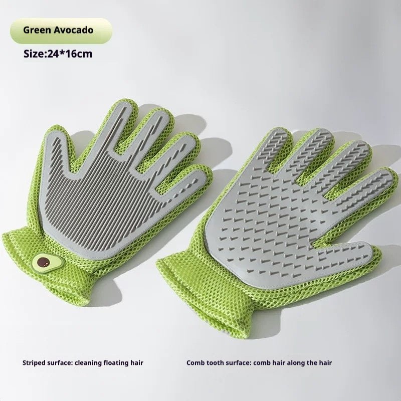 Pet Grooming Gloves – Cat &amp; Dog Hair Removal Brush - Noble Nose